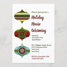 レトロバウブル |ホリデーハウス温暖化パーティー 招待状