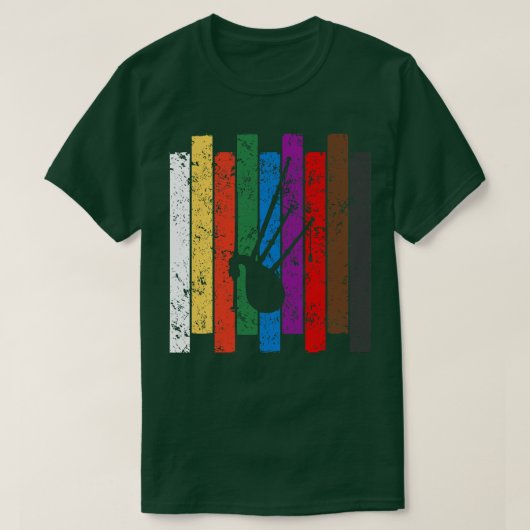 レトロバグパイプシルエット2 Tシャツ (デザイン正面)