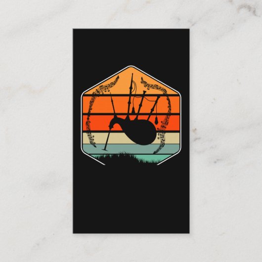 レトロバグパイプミュージカル楽器バグパイパー 名刺 (正面)