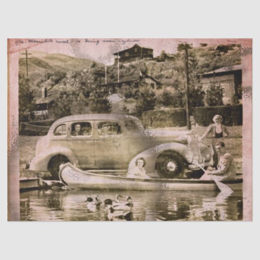 レトロバケーションタイムティッシュペーパー 薄葉紙 (正面)