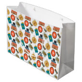 レトロバケーショントラベルをテーマにした抱き枕 ラージペーパーバッグ (裏面アングル)