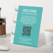 レトロバケーションレンタルウェルカムゲストQRコード 台座サイン (インサイチュ)