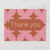 レトロバジェット結婚ピンク&レッド ポストカード (正面)