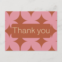 レトロバジェット結婚ピンク&レッド ポストカード