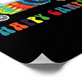 レトロバスのヒッピーテイーダイTシャツ ポスター (角)