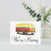 レトロバスの通知はがきを移動する 案内ポストカード (スタンド正面)