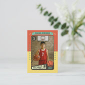 レトロバスケットボールトレーディングカーカスタムドプレーヤーカード コーリングカード (スタンド正面)