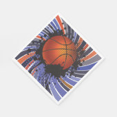 レトロバスケッ遊トボールスポーツナプキン スタンダードランチョンナプキン (角)