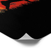 レトロバセンジヴィンテージレインボードッグメンズ ポスター (角)