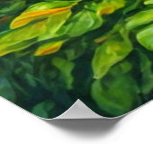 レトロバタフライアートイラストレーション ポスター (角)