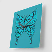 レトロバタフライウォールクロック スクエア壁時計 (傾斜)