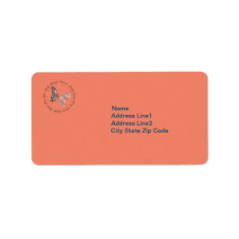 レトロバタフライクリスチャン引用文デザイン ラベル