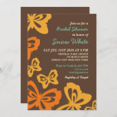 レトロバタフライブライダルシャワー結婚式招待状 招待状 (正面/裏面)