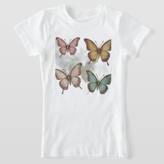 レトロバタフライブリス：インスパイアヴィンテージTシャツ Tシャツ