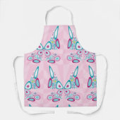 レトロバタフライ抽象芸術アポップ・アートのート エプロン (正面)