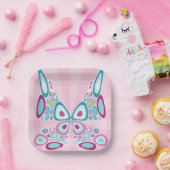 レトロバタフライ抽象芸術アポップ・アートのート ペーパープレート (パーティー)