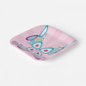 レトロバタフライ抽象芸術アポップ・アートのート ペーパープレート (傾斜あり)