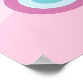 レトロバタフライ抽象芸術アポップ・アートのート ポスター (角)