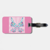 レトロバタフライ抽象芸術アポップ・アートのート ラゲッジタグ (裏面横)