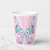 レトロバタフライ抽象芸術アポップ・アートのート 紙コップ (正面)