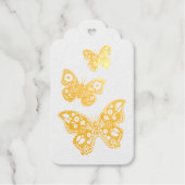 レトロバタフライ誕生日サンキュー ギフトタグ (正面)