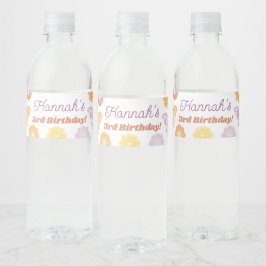 レトロバタフライ誕生日サンキュー ペットボトルラベル