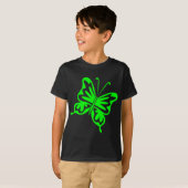 レトロバタフライ – 緑 Tシャツ (正面フル)