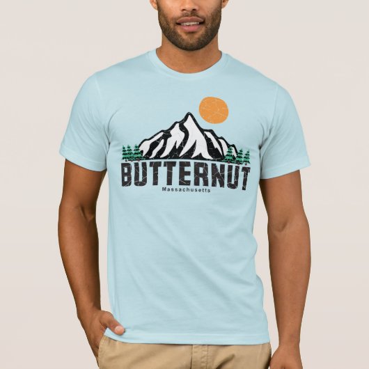 レトロバターヌットマウンテンスキー Tシャツ (正面)