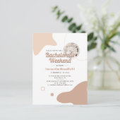 レトロバチェロレッテウィークエンドディスコパーティー インビテーションポストカード (スタンド正面)