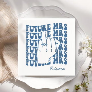 レトロバチェロレッテブルー紙 スタンダードカクテルナプキン