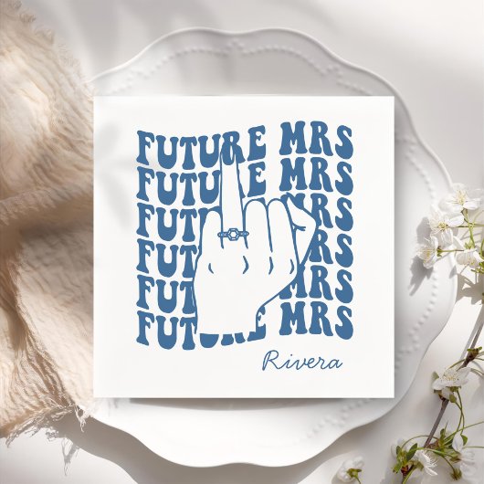 レトロバチェロレッテブルー紙 スタンダードカクテルナプキン