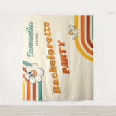 レトロバチェロレッテ背景Groovy 70s タペストリー (正面)