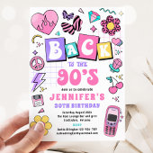 レトロバック90年代パーティーディスコ30歳の誕生日 招待状