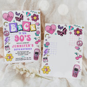 レトロバック90年代パーティーディスコ30歳の誕生日 招待状