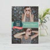 レトロバッジ（矢印あり） 2写真卒業 招待状 (スタンド正面)