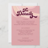 レトロバッハバイブズオンリーバチェロレッテ週末 招待状 (裏面)