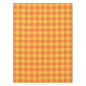 レトロバッファロープレイドタータンチェックパターンイエローオレンジ テーブルクロス (正面)
