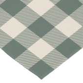 レトロバッファロープレイドタータンチェックパターンフォレストグリーン ショートテーブルランナー (コーナー)