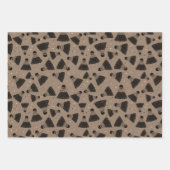 レトロバドミントンシャトルコックパターン ラッピングペーパーシート (正面)