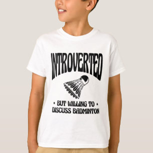 レトロバドミントンシャトルラケット Tシャツ