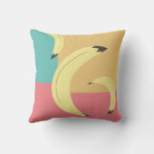 レトロバナナのカラフル形状 クッション (裏面)