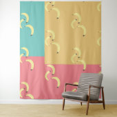 レトロバナナのカラフル形状 タペストリー (インサイチュ)