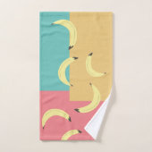 レトロバナナのカラフル形状 バスタオルセット (ハンドタオル)