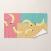 レトロバナナのカラフル形状 バスタオルセット (ハンドタオル)