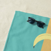 レトロバナナのカラフル形状 ビーチタオル (インサイチュ)