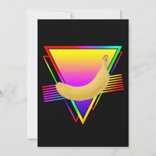 レトロバナナフルーツ 招待状 (正面)