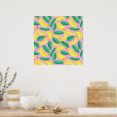 レトロバナナ柄ポスター ポスター (キッチン)