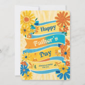 レトロバナーフローラハッピーファーザーズデイカード シーズンカード (正面)