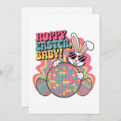 レトロバニーホッピー復活祭 シーズンカード (正面/裏面)