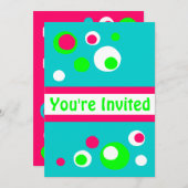 レトロバブルの招待 招待状 (正面/裏面)